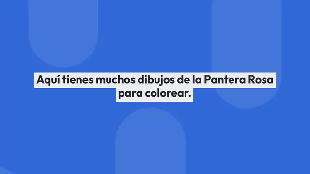 Video thumbnail for Pantera Rosa para colorear
