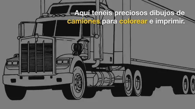 Video thumbnail for Camiones para colorear