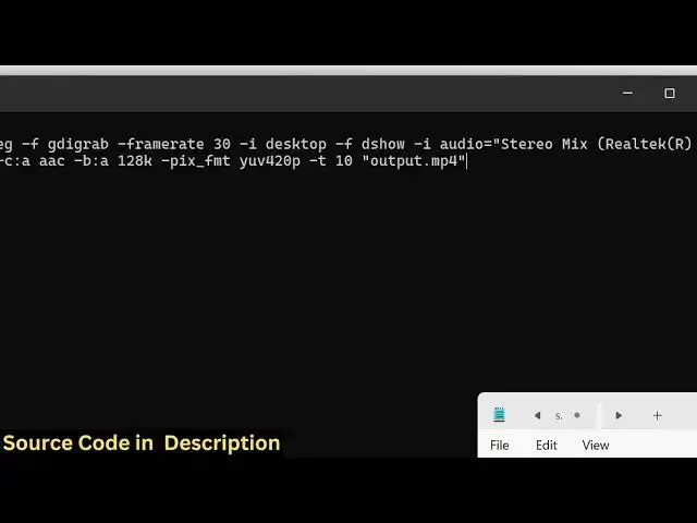 Video thumbnail for FFMPEG Command to Record Desktop Screen With Audio & Export it as MP4 Video File in Terminal
