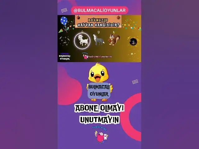 'Video thumbnail for HAYVANLARI VE SESLERİNİ BUL PUANLARI TOPLA ŞAMPİYON OL #18 #bulmacaoyunları #oyunlar #hayvanlar'