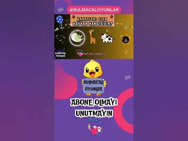 Video thumbnail for HAYVANLARI VE SESLERİNİ BUL PUANLARI TOPLA ŞAMPİYON OL #16 #bulmacaoyunları  #oyunlar #hayvanlar