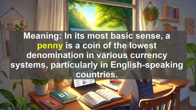 Video thumbnail for 2500 Must Know CEFR B1 Vocabulary - The Penny: Small Coin, Big Impact on Language