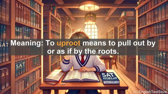 Video thumbnail for 5000 Must Know SAT Vocabulary - SAT Vocabulary: Understanding and Using 'Uproot'