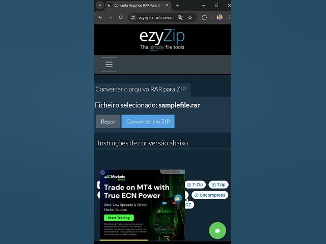 Video thumbnail for 📦 Converta Rar Para Zip No Seu Navegador | Sem Necessidade De Instalar Nenhum Software