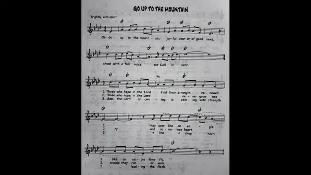Video thumbnail for Go Up To The Mountain - Catholic Mass Song Sheet Music
