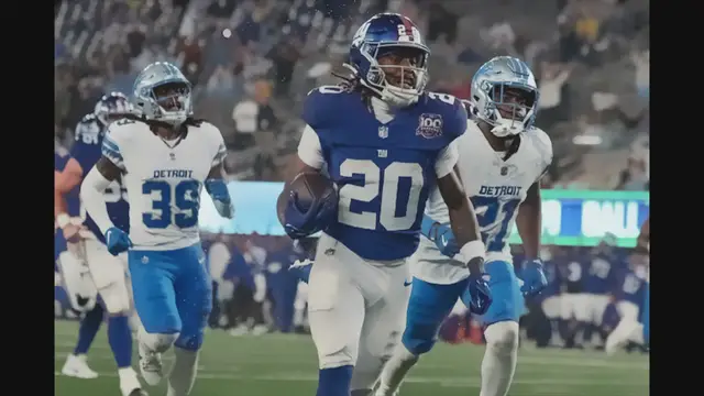 Video thumbnail for Giants Dominate Lions 14-3 in Preseason Opener