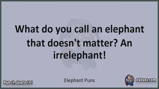 Video thumbnail for Elephant - Jokes, Puns, Wordplays, and Laughter