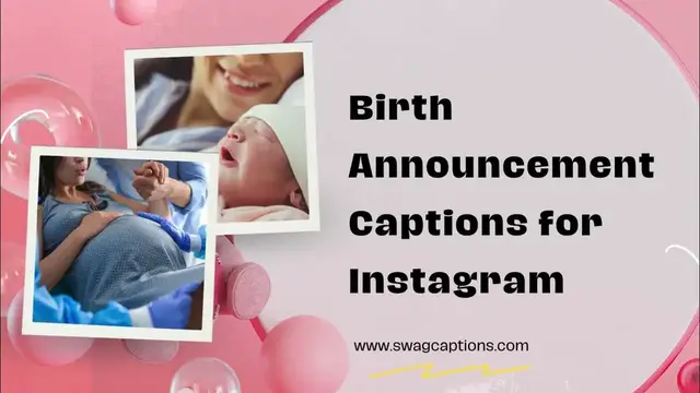 Video thumbnail for Birth Announcement  Captions for Instagram