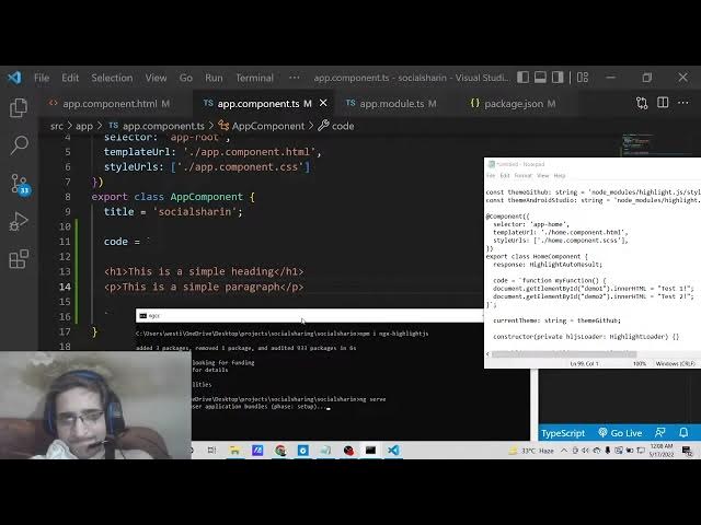 Video thumbnail for Angular 13 ngx-highlightjs Example to Highlight Source Code in Various Themes & Auto Detect in TS