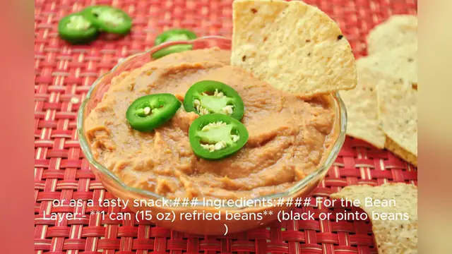 Video thumbnail for bean dip recipe