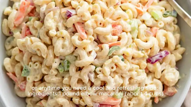 Video thumbnail for Macaroni salad recipe
