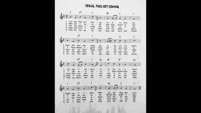 Video thumbnail for Jesus Thou Art Coming - Catholic Mass Song Sheet Music