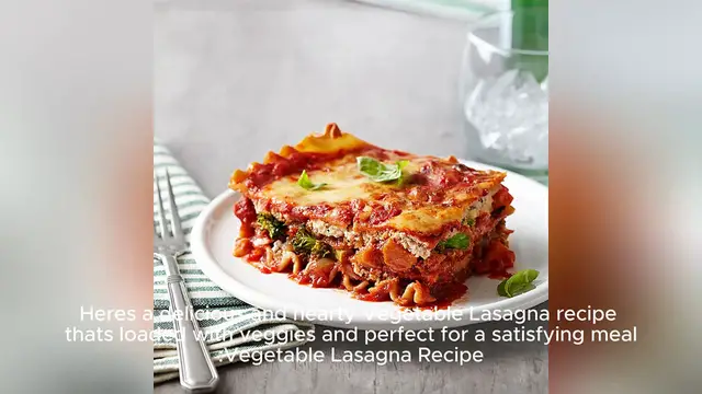 'Video thumbnail for vegetable lasagna recipe'