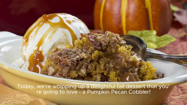 Video thumbnail for Pumpkin Pecan Cobbler