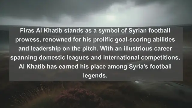Video thumbnail for Unveiling Syria's Football Legends: Top 10 Famous Football Players