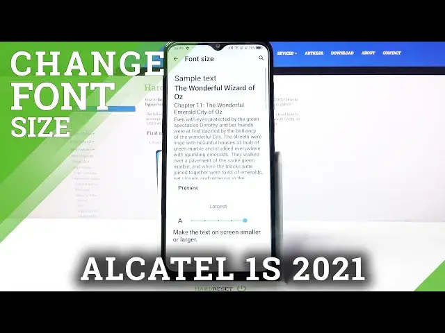 'Video thumbnail for Font Settings – ALCATEL 1S 2021 and Text Size Correction'