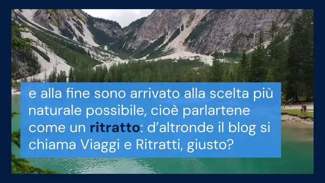 Video thumbnail for Lago di Braies, il mio ritratto