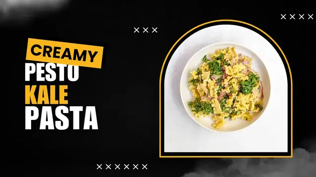 Video thumbnail for Creamy Pesto Kale Salad