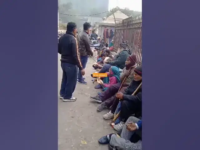 'Video thumbnail for dekho kese logo bhuke ha dand mai handicap people Helping Hanuman mandir #shortsvideo #short'