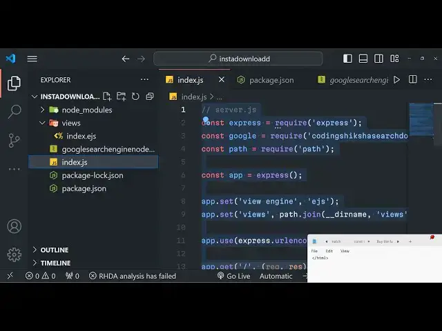 Video thumbnail for Build a Node.js Express Google Search Engine to Web Scrape Wikipedia API Results in Browser Using JS