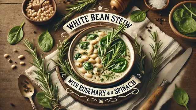 Video thumbnail for White Bean Stew with Rosemary and Spinach