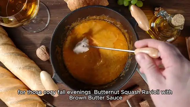 Video thumbnail for Butternut Squash Ravioli with Brown Butter Sauce