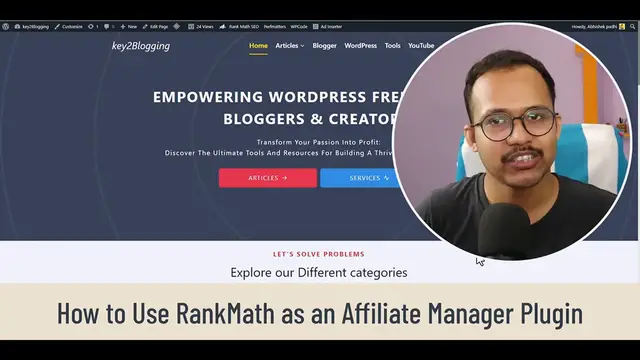 'Video thumbnail for How to Use RankMath as an Affiliate Manager Plugin _ Wordpress'
