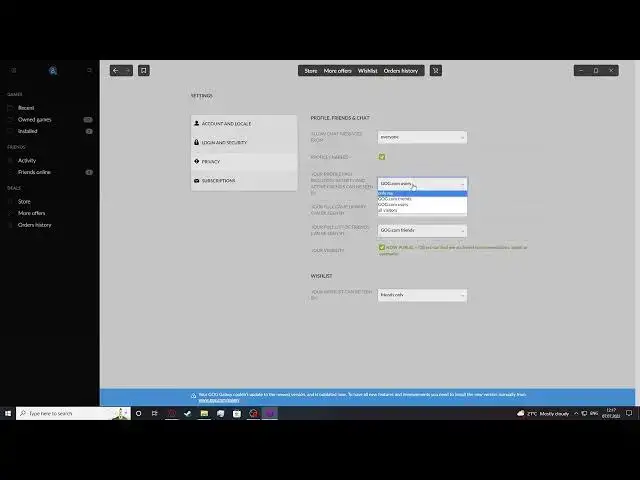 Video thumbnail for Gog Galaxy 2022 - How To Change Privacy Settings