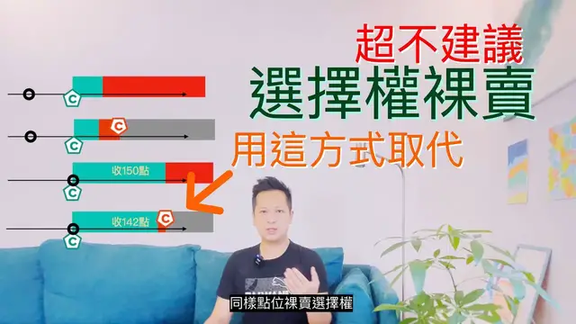 Video thumbnail for 學2個取代裸賣的高效率方式。選擇權交易我超不建議裸賣，有到"超"的程度。快把裸賣收租留結算的危險又過時觀念丟掉！