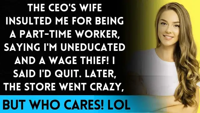 'Video thumbnail for Boss's fancy wife insults me, calls me a thief. I quit. Later, chaos in the store...'