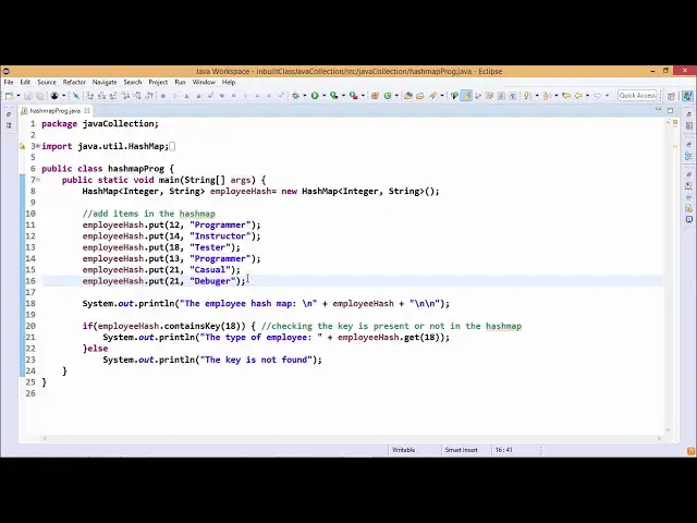 Video thumbnail for Java Essentials - Hash map in java