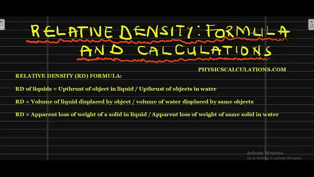 Video thumbnail for RELATIVE DENSITY OF LIQUID