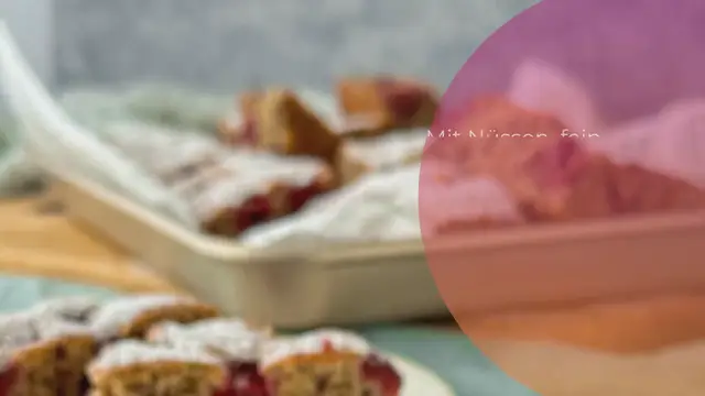 Video thumbnail for Kirsch Nusskuchen vom Blech – super saftig & weich
