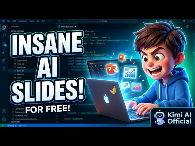 Video thumbnail for Meet Kimi Agentic AI Slides is INSANE Creates Unlimited Powerpoint Slides With Nano Banana For FREE