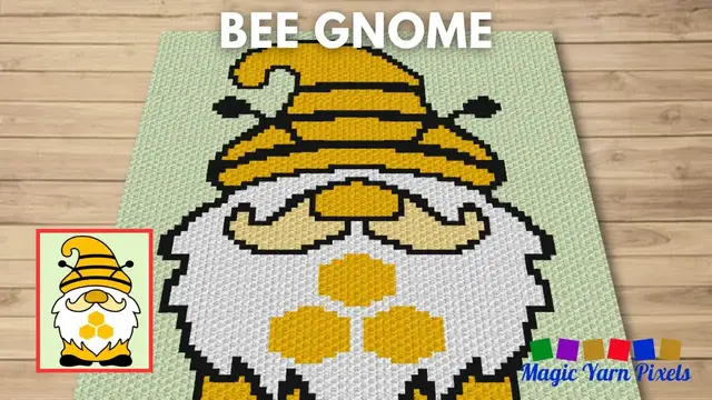 Video thumbnail for FREE GRAPH Bee Gnome C2C & Tapestry Crochet Pattern | Magic Yarn Pixels
