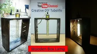 'Video thumbnail for Handmade Steampunk box lamp made in wood'