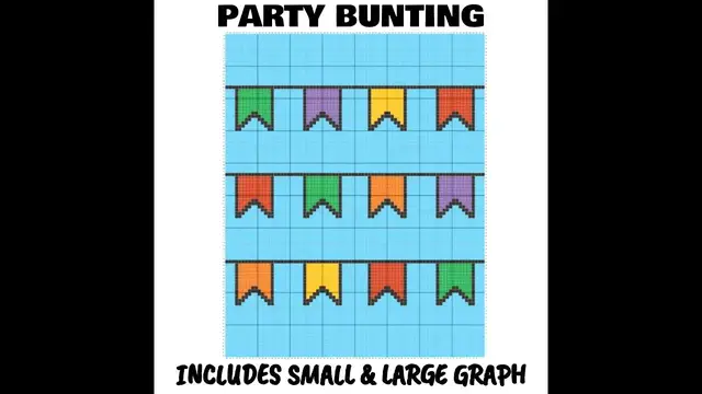 Video thumbnail for Party Bunting C2C & Tapestry Crochet Pattern & Chart by Magic Yarn Pixels
