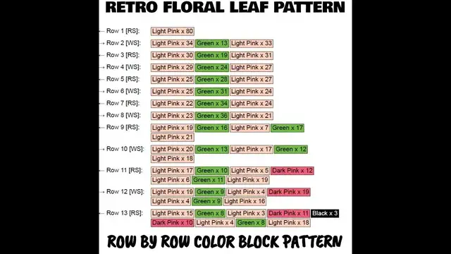 Video thumbnail for Retro Floral Leaf Pattern C2C & Tapestry Crochet Pattern & Chart | Magic Yarn Pixels