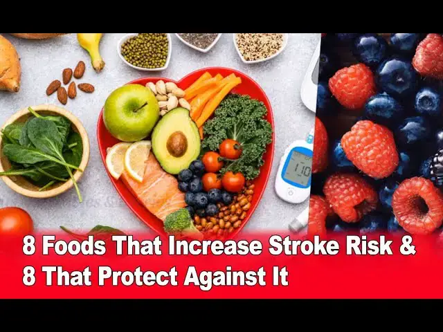 Video thumbnail for 8 Foods That Increase Stroke Risk & 8 That Protect Against It 🥦🚫🍔 | Eat Smart for a Healthier Life
