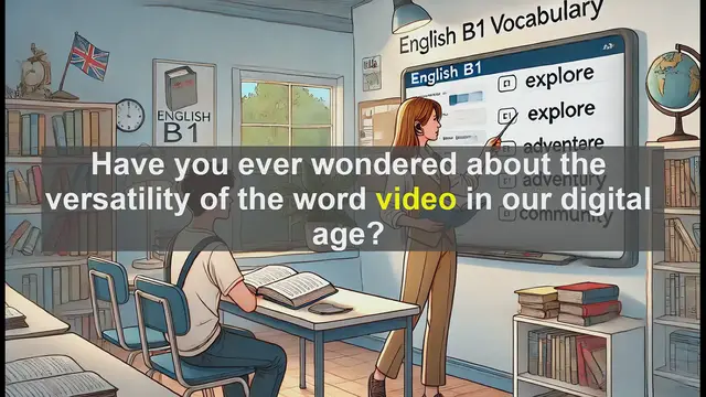 Video thumbnail for 2500 Must Know CEFR B1 Vocabulary - The Word 'Video': Meaning, Usage, and Common Mistakes