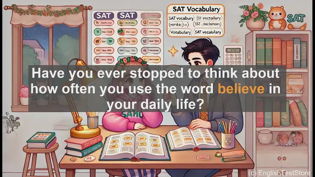 Video thumbnail for 5000 Must Know SAT Vocabulary - Understanding 'Believe': Its Meaning, Usage, and Importance