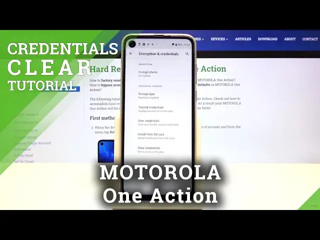 'Video thumbnail for How to Remove All Certificates in Motorola One Action - Clear Credentials'