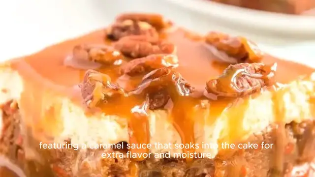 Video thumbnail for Caramel Carrot Cake Poke Cake