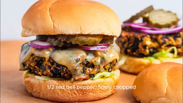 Video thumbnail for Black Bean Burger Recipe
