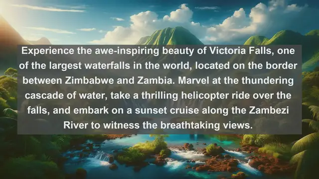 Video thumbnail for Discover Zimbabwe's Natural Splendor: Top 10 Must-See Landscapes
