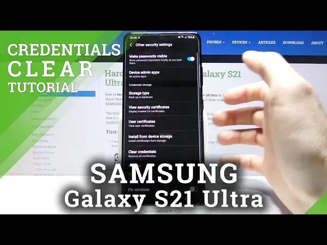 'Video thumbnail for How to Clear Credentials in SAMSUNG Galaxy S21 Ultra – Remove All Certificates'