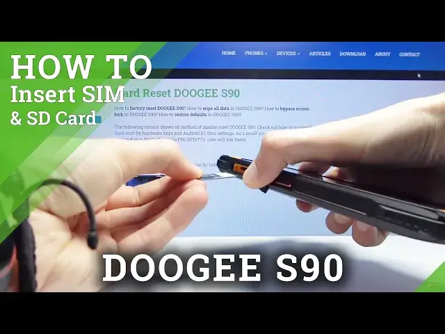 Video thumbnail for How to Insert Micro SD Card and Nano SIM Card into DOOGEE S90 – Input SIM & SD Card