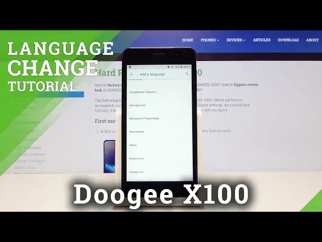 Video thumbnail for How to Change Language on DOOGEE X100 - Language List