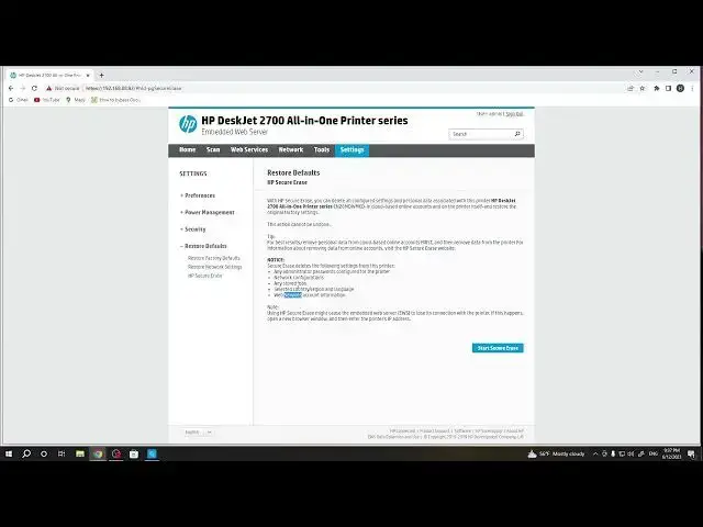 Video thumbnail for How to Hard Reset HP DeskJet 2700 Series – Restore Default Settings