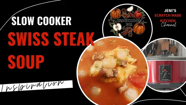 Video thumbnail for Slow Cooker Swiss Steak Soup // CROCKtober 2022  // Jeni Gough